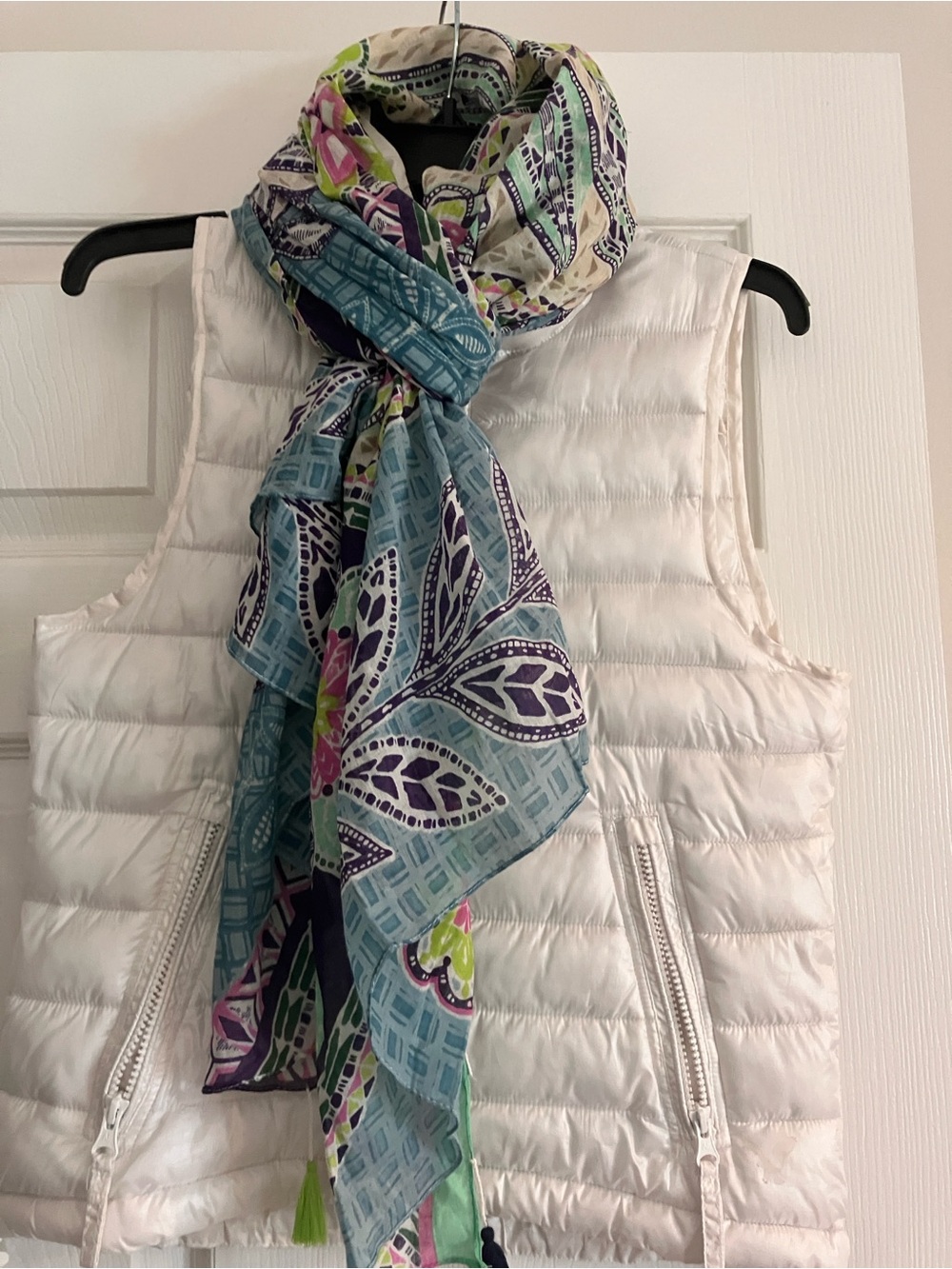 Light Blue Printed Fashion Scarf - Women's Accessory
